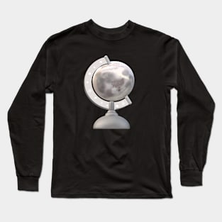 Moon Globe (Black) Long Sleeve T-Shirt